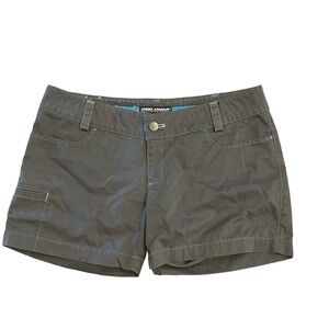 Womens Under Armour Performance Shorts Sz 12 Gray Canvas Fishing Hiking Pockets